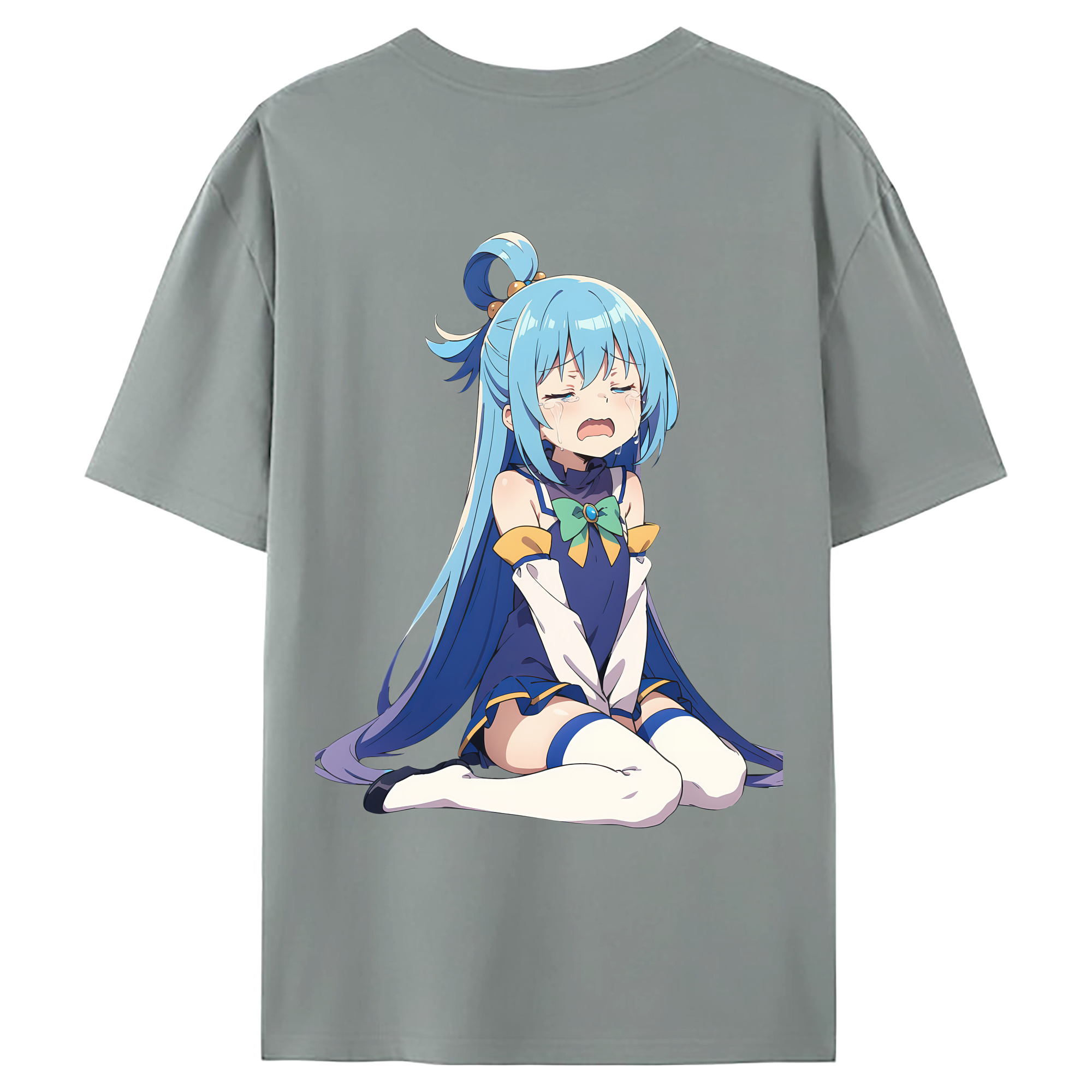 （画像用） 転スラ Regarding Reincarnated to Slime 綿100％ メンズ半袖Tシャツ（バックプリント） 通気性